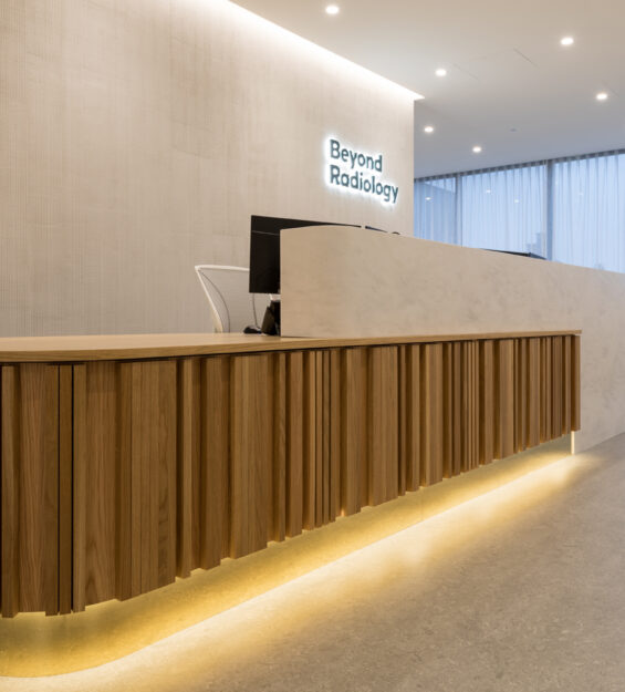 Modern reception area at Beyond Radiology clinic
