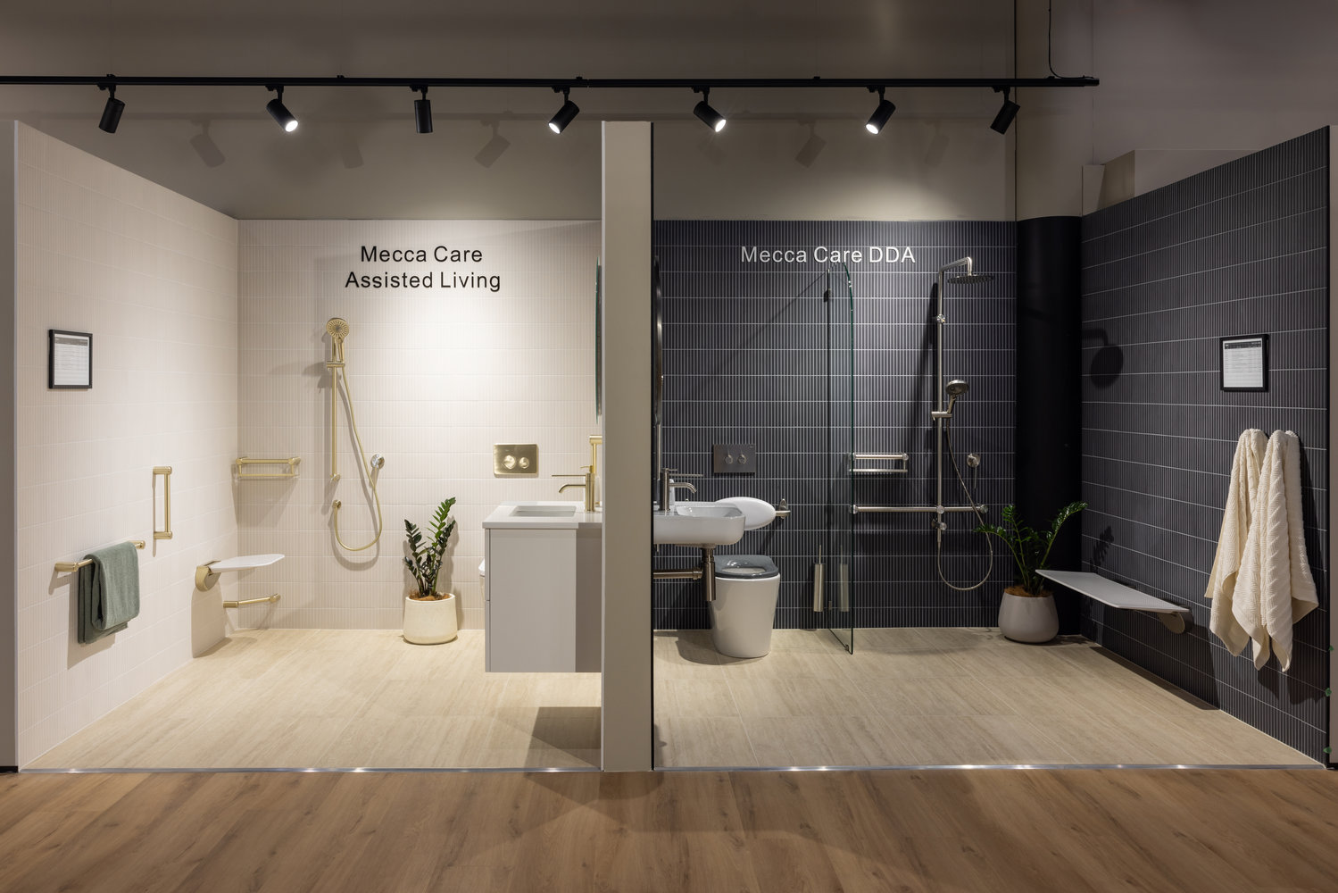 Modern accessible bathrooms with assisted living features